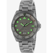 Gucci Dive Quartz White Dial Silver Steel Strap Watch For Men - YA136336