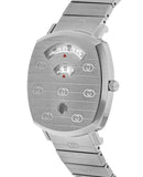 Gucci Grip Quartz Silver Dial Silver Steel Strap Watch For Men - YA157501