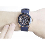 Guess Maverick Blue Dial Blue Rubber Strap Watch for Men - W0485G1