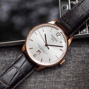 Tissot Chemin Des Tourelles Powermatic 80 Silver Dial Brown Leather Strap Watch For Men - T099.407.36.037.00