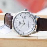 Tissot Luxury Powermatic 80 Silver Dial Brown Leather Strap Watch Untuk Pria - T086.407.16.031.00