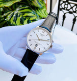 Tissot Chemin Des Tourelles Powermatic 80 Silver Dial Jam Tangan Tali Kulit Hitam Untuk Pria - T099.407.16.037.00