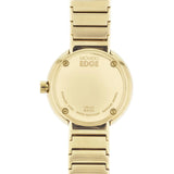 Movado Edge Gold Dial Gold Steel Strap Watch for Women - 3680014