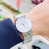 Longines Presence Automatic White Dial Silver Steel Strap Watch for Men - L4.921.4.12.6