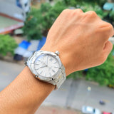 Jam Tangan Pria Tag Heuer Aquaracer Automatic White Dial Silver Steel Strap - WAY2111.BA0928