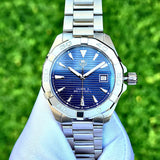 Jam Tangan Pria Tag Heuer Aquaracer Automatic Blue Dial Silver Steel Strap - WAY2112.BA0928