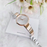 Calvin Klein Seduce Silver Dial Two Tone Steel Strap Watch for Women - K4E2N61X