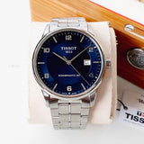 Tissot Luxury Powermatic 80 Blue Dial Silver Steel Strap Jam Tangan Untuk Pria - T086.407.11.047.00