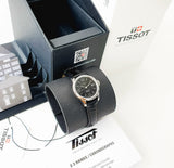 Tissot Le Locle Automatic Lady Black Dial Black Leather Strap Watch for Women - T41.1.123.57