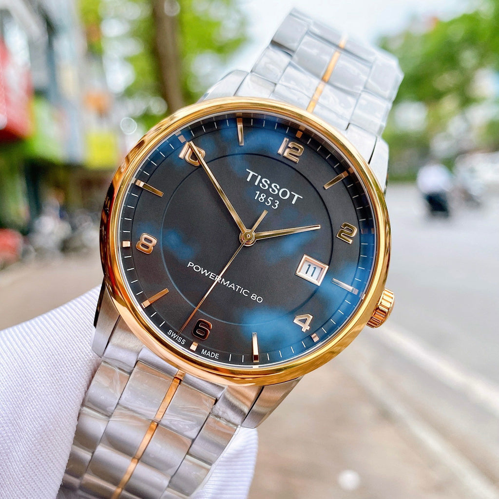 Tissot T Classic Luxury Powermatic 80 Black Dial Silver Steel