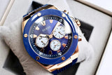 Guess Poseidon Blue Dial Blue Rubber Strap Watch for Men - GW0057G2