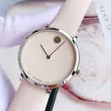Movado 70th Anniversary Limited Edition White Dial White Leather Strap Watch For Women - 0607138