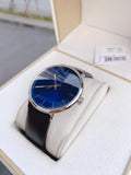 Calvin Klein High Noon Quartz Blue Dial Black Leather Strap Watch for Men - K8M211CN