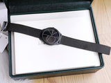 Calvin Klein Minimal Black Dial Black Mesh Bracelet Watch for Men - K3M5145X