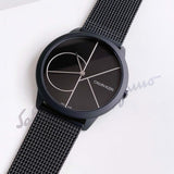 Calvin Klein Minimal Black Dial Black Mesh Bracelet Watch for Men - K3M5145X