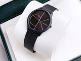 Calvin Klein Minimal Black Dial Black Mesh Bracelet Watch for Men - K3M5145X