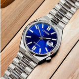 Citizen Tsuyosa Automatic Blue Dial Silver Steel Strap Watch For Men - NJ0150-81L