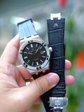 Maurice Lacroix Aikon Automatic Chronograph Black Dial Black Leather Strap Watch for Men - AI1808-SS000-330-2