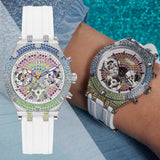 Guess Glitz Pride Limited Edition White Dial White Rubber Strap Watch for Women - GW0407L4