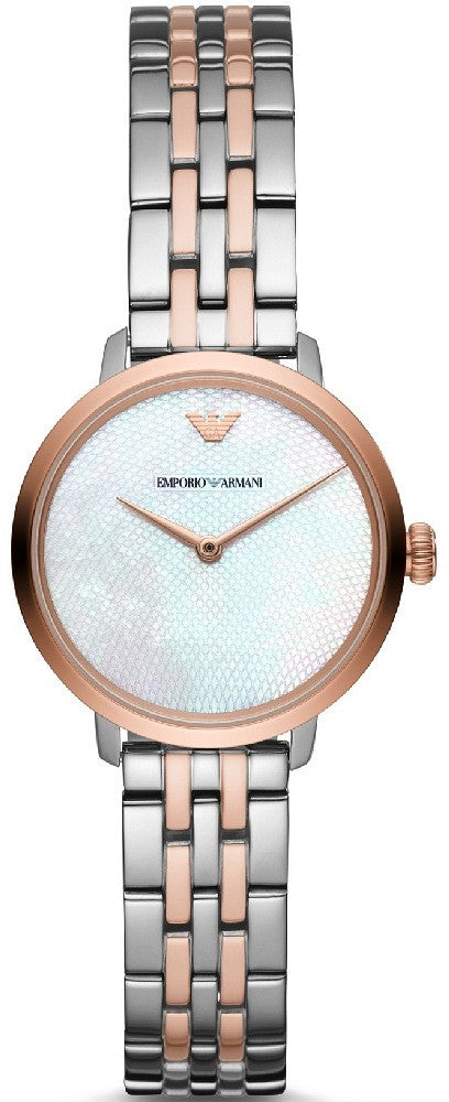 ★人気商品★EMPORIO ARMANI Classic Mother of Pearl Watch Emporio Armani Modern Slim Analog Mother of Pearl Dial Two