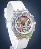 Guess Glitz Pride Limited Edition White Dial White Rubber Strap Watch for Women - GW0407L4