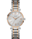 Guess Park Ave Silver Dial Two Tone Steel Strap Watch for Women - W0636L1