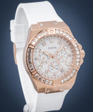 Guess Venus Diamonds White Dial White Rubber Strap Watch for Women - GW0118L4