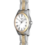 Tissot T Wave Quartz Mother of Pearl Dial Two Tone Steel Strap Watch for Women - T112.210.22.113.00