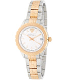 Versace Hellenyium Silver Dial Two Tone Steel Strap Watch for Women - V12030015