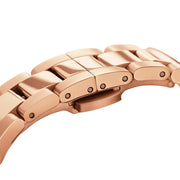 Daniel Wellington Iconic Link White Dial Rose Gold Steel Strap Watch For Women - DW00100209