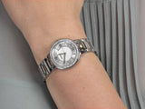 Fossil Virginia Silver Dial Silver Steel Strap Watch for Women - ES3282