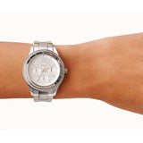 Fossil Stella Sport Multifunction Silver Dial Silver Steel Strap Watch for Women - ES5108