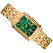 Fossil Raquel Three Hand Date Green Dial Gold Steel Strap Watch For Women - ES5341