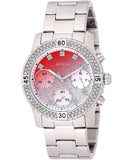 Guess Confetti Diamonds Silver Dial Silver Steel Strap Watch for Women - W0774L7