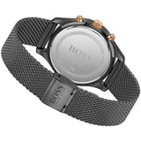 Hugo Boss Associate Black Dial Black Mesh Bracelet Watch for Men - 1513811