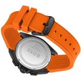 Hugo Boss Volane Chronograph Black Dial Orange Silicone Strap Watch for Men - 1513957
