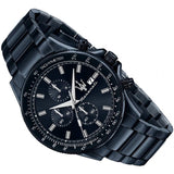 Maserati SFIDA Chronograph Blue Dial Blue Steel Strap Watch For Men - R8873640023