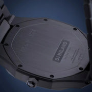 D1 Milano Ultra Thin Black Dial Gray Steel Strap Watch for Men - D1-UTBJ15