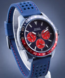 Guess Odyssey Analog Blue Dial Blue Rubber Strap Watch For Men - W1108G1