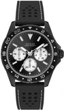 Guess Odyssey Quartz Black Dial Black Silicone Strap Watch For Men - W1108G3