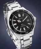 Seiko Prospex Automatic Diver Black Dial Silver Steel Strap Watch For Men - SPB051J1