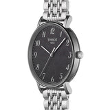 Tissot T Classic Everytime Quartz Black Dial Silver Steel Strap Watch for Men - T109.410.11.072.00