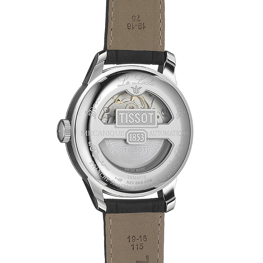 Tissot Le Locle Powermatic 80 Silver Dial Black Leather Strap