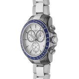 Tissot V8 Quartz T Sport Chronograph Jam Tangan Tali Baja Perak Dial Putih Untuk Pria - T106.417.11.031.00