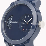 Tommy Hilfiger Denim Blue Dial Blue Rubber Strap Watch for Men - 1791556