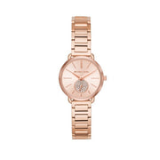 Michael Kors Portia Analog Quartz Rose Gold Dial Rose Gold Steel Strap Watch For Women - MK3839