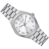 Michael Kors Lennox Three Hand Silver Dial Silver Steel Strap Watch For Women - MK7393