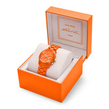 Michael Kors Runway Chronograph Limited Edition Orange Dial Orange Steel Strap Watch for - MK7477LE