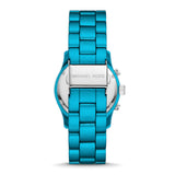 Michael Kors Runway Limited Edition Blue Dial Blue Steel Strap Watch for Women - MK7479LE