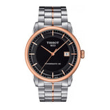 Jam Tangan Pria Tissot Luxury Powermatic 80 Dial Hitam dengan Tali Baja Perak - T086.407.22.051.00